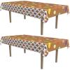 Beistle Orange & Black Stripes Tablecover(Gingerbread House)