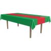 Beistle Orange & Black Stripes Tablecover(Red & Green)
