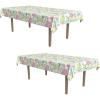 Beistle Orange & Black Stripes Tablecover(Succulents)