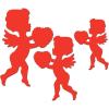 Beistle Packaged Printed Cupid Cutouts(Pkgd Printed Cupid Cutouts – Assorted Sizes (6-Pack))