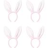 Beistle Pink Bunny Ear Headbands, Set of 4 – Easter Party Supplies, Halloween Costume Headwear