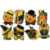 Beistle Pkgd Halloween Cutouts 8.5 inches x 9.25 inches – 2 Packs of 4 Cutouts(Orange  Black  Yellow & Green)