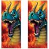 Beistle Plastic Dragon Door Covers, 6′ x 30″, Set of 2 – Fantasy Animal Themed Party Supplies, Mythical Creature Wall Decorations, Medieval Birthday Decor with Fire Backdrop