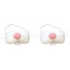 Beistle Plush Bunny Nose Costume Accessory – White Faux Fur with Pink Nose, Teeth, Whiskers and Elastic Band, Animal Dress-Up for Easter, Mascot Costumes, Spring Events, and Holiday Photo Props, 5¾”(5.75″ (Pack of 2))