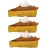 Beistle Plush Fabric Novelty Pumpkin Pie Hats For Thanksgiving Holiday Costume Dress Up, Turkey Trot Headwear, Photo Booth Props, Brown/Tan/White, Pumpkin Pie – 3 Piece