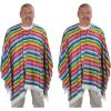 Beistle Serapes – 2-Pack Multicolored Adult Costume Ponchos with Neck Slits and Fringe Trim for Fiestas, Mexican Cultural Celebrations, and Themed Parties, One Size Fits Most, 54″ x 30″
