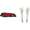 Beistle Spooky Halloween Party Bundle – Inflatable Coffin Buffet Cooler, 2 Piece Plastic Skeleton Hand Yard Stakes