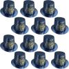 Beistle Unisex 12 Piece Midnight New Year’s Hats,(Navy Blue/Gold)