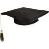 Beistle Unisex Plush White Graduation Cap – Student Ceremony Party Accessories, Commencement Supplies, Costume Dress Up(Graduate Cap – Black)