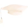 Beistle Unisex Plush White Graduation Cap – Student Ceremony Party Accessories, Commencement Supplies, Costume Dress Up(Graduate Cap – White)