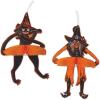 Beistle Vintage Halloween Tango Witch & Cat, 15″ – 16″, Black/Orange/White