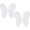 Beistle White Fairy Wings – 2 Pack, Small Lightweight Nylon Butterfly Costume Wings with Elastic Straps, Fantasy Cosplay Accessories for Halloween, Fairy Dress-Up Parties and Events, 14.5” x 16”(Nylon Fairy Wings – White)