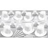 Beistle Whiteout New Year Assortment, Party Pack Hi-Hats, 25 Plumed Tiaras, and 50 Foil 9” Horns-Elegant Favors and Accessories for NYE Celebrations, One Size, White/Silver