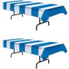 Blue & White Stripes Tablecover Pack of 2(54″ x 108″)