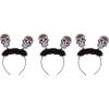 Day of The Dead Sugar Skull Headbands, Multicolored Pack of 3