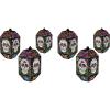 Day of The Dead Sugar Skull Paper Lanterns, Multicolored Pack of 2