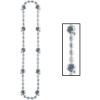 Football Beads (white) Party Accessory  (1 count) (1/Card)(Silver)