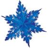 Metallic Winter Snowflake (blue) Party Accessory  (1 count) (1/Pkg)(Blue)
