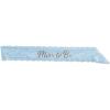 Mom To Be Satin Sash Party Accessory (1 count) (1/Pkg)(Light Blue/Silver)