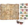 Pirate Treasure Map Party Game (mask & 12 flags included) Party Accessory (1 count) (1/Pkg)