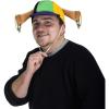 Plush Mardi Gras Beads Cap Multicolor