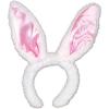 Plush Satin Bunny Ears (white & pink) Party Accessory (1 count) (1/Pkg)
