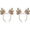 Sequined Reindeer Antler Headbands Pack of 2