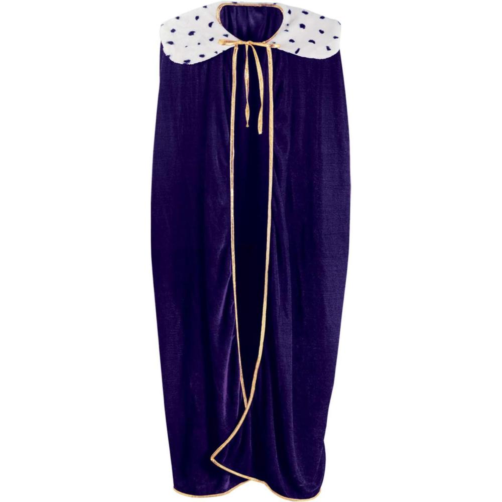 imageBeistle Child Size Red King Queen Robe Fantasy Prince Princess Medieval Halloween Costume Cape Mardi Gras Accessory 33quotAdult KingQueen Robe  Purple 3pack