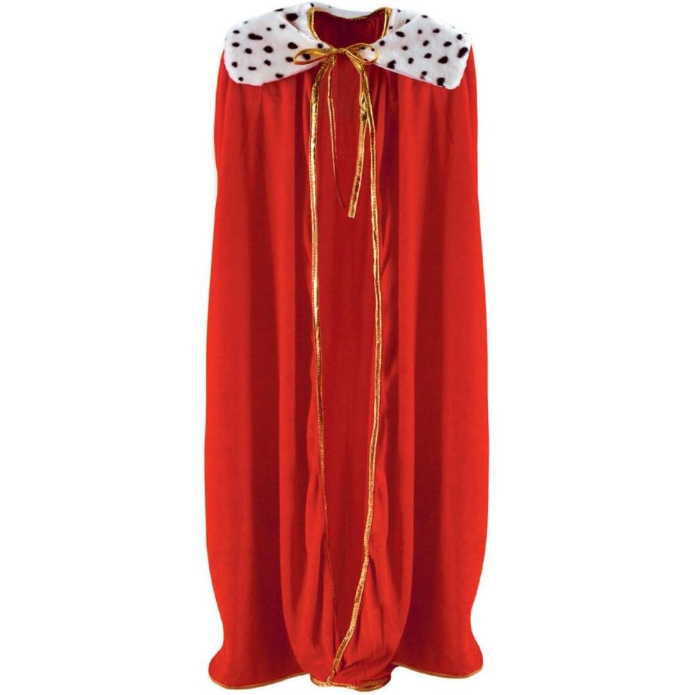 imageBeistle Child Size Red King Queen Robe Fantasy Prince Princess Medieval Halloween Costume Cape Mardi Gras Accessory 33quotAdult KingQueen Robe  Red 1pack