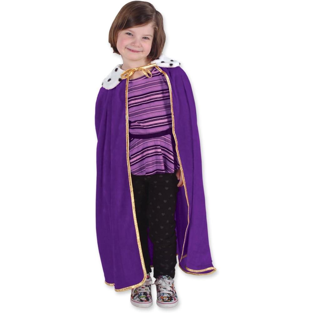 imageBeistle Child Size Red King Queen Robe Fantasy Prince Princess Medieval Halloween Costume Cape Mardi Gras Accessory 33quotChild KingQueen Robe  a