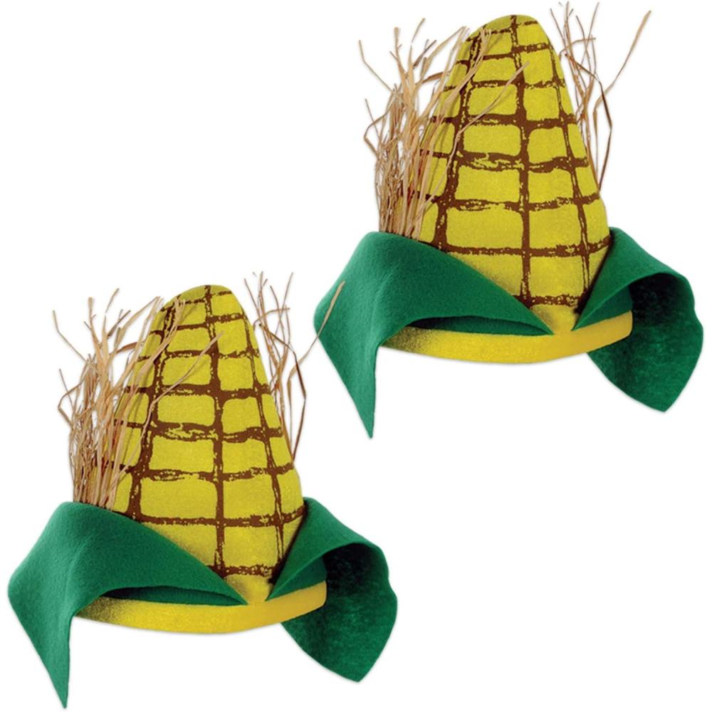 imageBeistle NoveltBeistle Unisex Plush Cow Head Hat  Western Themed Novelty Cap Farm Animal Party Supplies Halloween Costume Headwear Photo Booth Prop Dress Up AccessoryCorn Cob  2 Piece