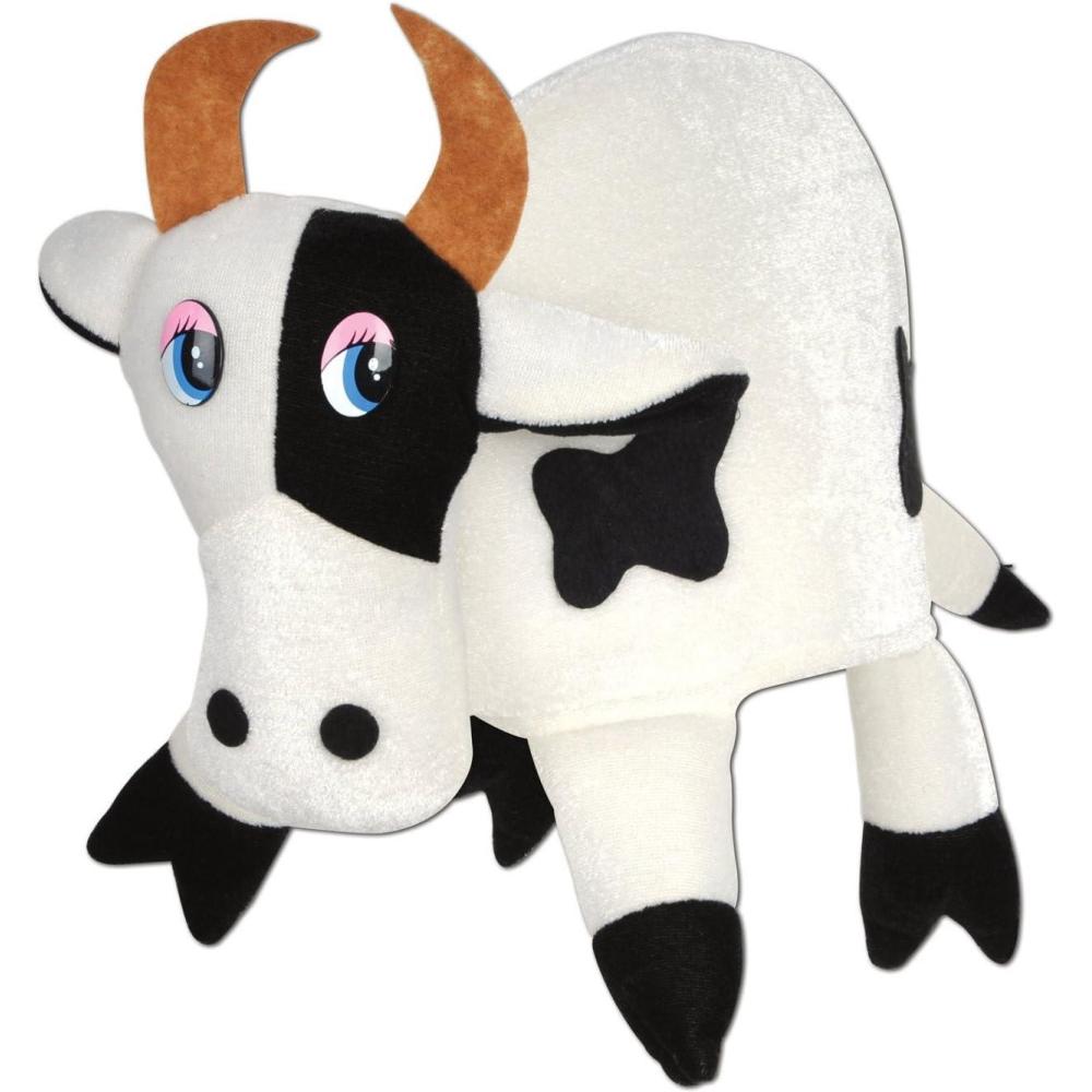 imageBeistle NoveltBeistle Unisex Plush Cow Head Hat  Western Themed Novelty Cap Farm Animal Party Supplies Halloween Costume Headwear Photo Booth Prop Dress Up AccessoryCow