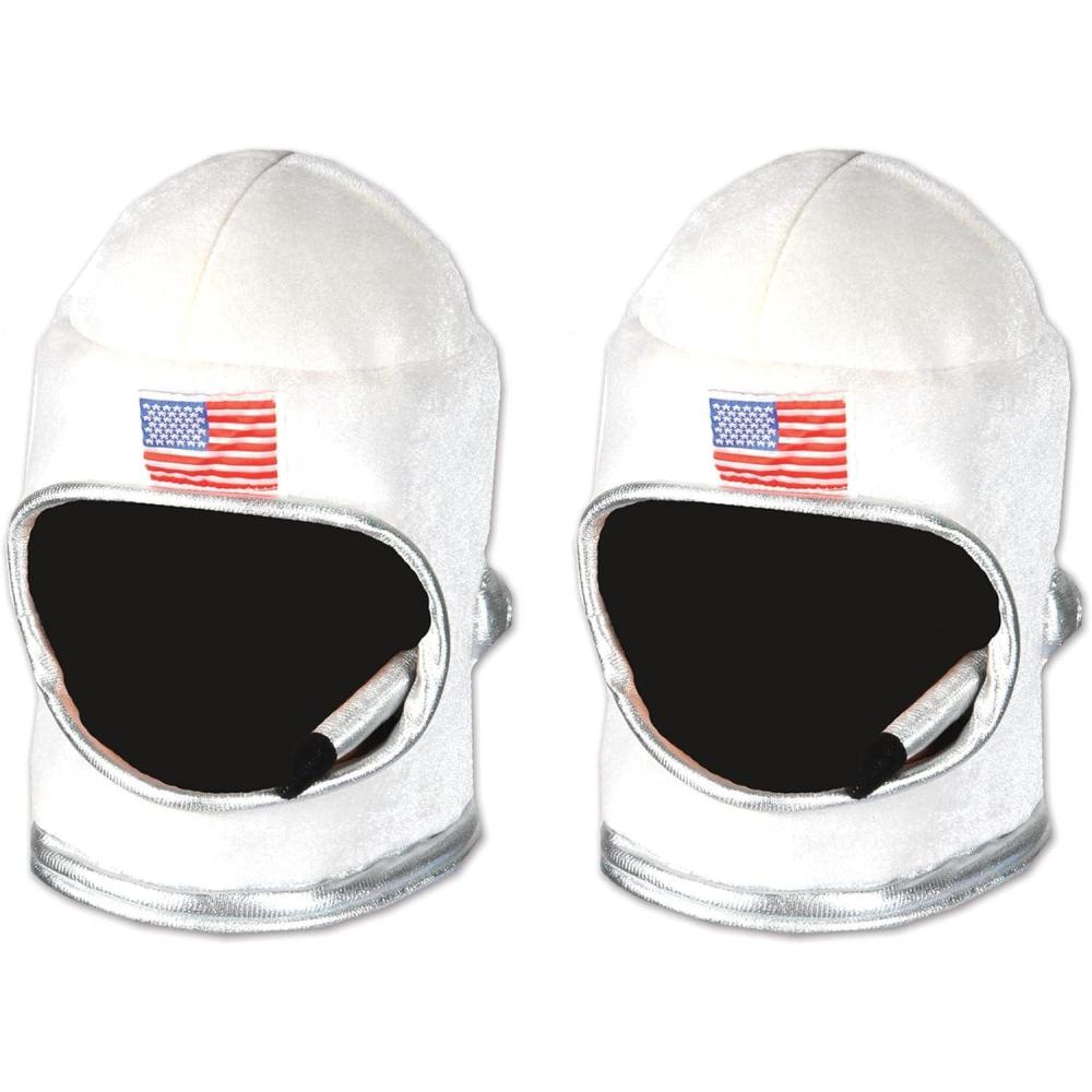 imageBeistle Unisex Plush Astronaut Helmet  Silver ampamp White Headwear Space Themed Party Supplies Astro Pilot Dress UpAstronaut Helmet   2 Piece