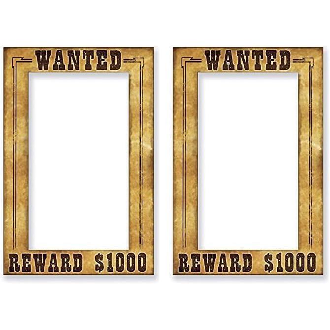 imageBeistle Western Wanted Photo Fun Frame155 x 235 Pack of 2