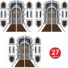 Beistle 18 Piece Castle Door & Windows Props, 16″-64″- Printed Plastic Medieval Party Wall Decorations for Princess Birthday(Castle Door & Window)