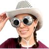 Beistle 2 Pack Plastic Disco Ball Glasses- Retro Eras Party Favors, 70’s, 80’s, 90’s Decades Dance Accessories, Silver Costume Supplies