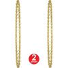 Beistle 2 Piece 40″ Gold Plastic Hip Hop Chain Necklaces For 80’s Theme Party Favors, 1990’s Costume Accessories, Celebrating With You Since 1900