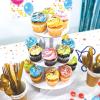 Beistle 2 Piece Durable Boardstock 3-Tier Cupcake Stands for Birthday Parties, Wedding Reception Centerpieces, Halloween Dessert Holders(Cupcake Stand (White))