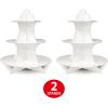 Beistle 2 Piece Durable Boardstock 3-Tier Cupcake Stands for Birthday Parties, Wedding Reception Centerpieces, Halloween Dessert Holders(Cupcake Stand (White))