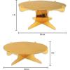 Beistle 2 Piece Durable Boardstock 3-Tier Cupcake Stands for Birthday Parties, Wedding Reception Centerpieces, Halloween Dessert Holders(Metallic Cake Stands (Gold))