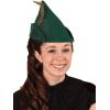 Beistle 2 Piece Novelty Felt Fabric Robin Hood Hats With Feathers in Green/Brown, Halloween Costume Accessory, Fantasy Party Supplies, Photo Booth Prop