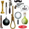 Beistle 22 Piece Murder Mystery Photo Fun Signs, Crime Scene Cutouts for Halloween Photo Booth, Detective & Sherlock Homes Party Decorations 7″- 20.75″