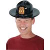 Beistle 24 Piece Police Chief Plastic Trooper Party Hats – Halloween Costume Accessory, Black