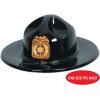 Beistle 24 Piece Police Chief Plastic Trooper Party Hats – Halloween Costume Accessory, Black