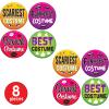 Beistle 8 Piece Halloween Costume Contest Awards Pinback Buttons Prize Trophies for Scariest, Funniest, Sexiest, Best