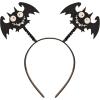 Beistle Bat Bopper Headbands with Smiling Face and Bat Wings, Pack of 3- Halloween Costume Parties, Vampire Cosplay, Gothic Headband Accessories, Spooky Headwear