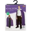 Beistle Child Size Red King Queen Robe, Fantasy Prince Princess Medieval Halloween Costume Cape Mardi Gras Accessory, 33″(Adult King/Queen Robe – Purple (1-pack))