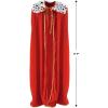 Beistle Child Size Red King Queen Robe, Fantasy Prince Princess Medieval Halloween Costume Cape Mardi Gras Accessory, 33″(Adult King/Queen Robe – Red (2-pack))