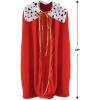 Beistle Child Size Red King Queen Robe, Fantasy Prince Princess Medieval Halloween Costume Cape Mardi Gras Accessory, 33″(Child King/Queen Robe – Red (1-pack))