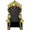 Beistle Corrugated Cardboard Black 3-D Throne with Easel, Prom Night Photo Booth Chair Prop, Royalty Party Event Decoration, 7′ 1.75″ x 3′ 9.25″(Black)